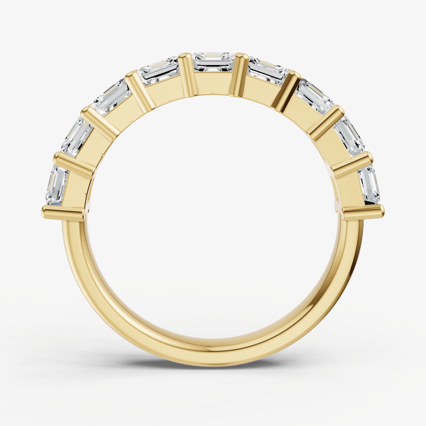 Asscher 30pt Prong Set Diamond Band