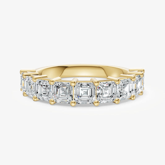 Prong Set Asscher 30pt Diamond Band