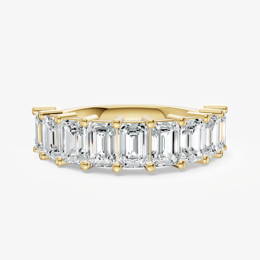 Prong Set Emerald 30pt Diamond Band