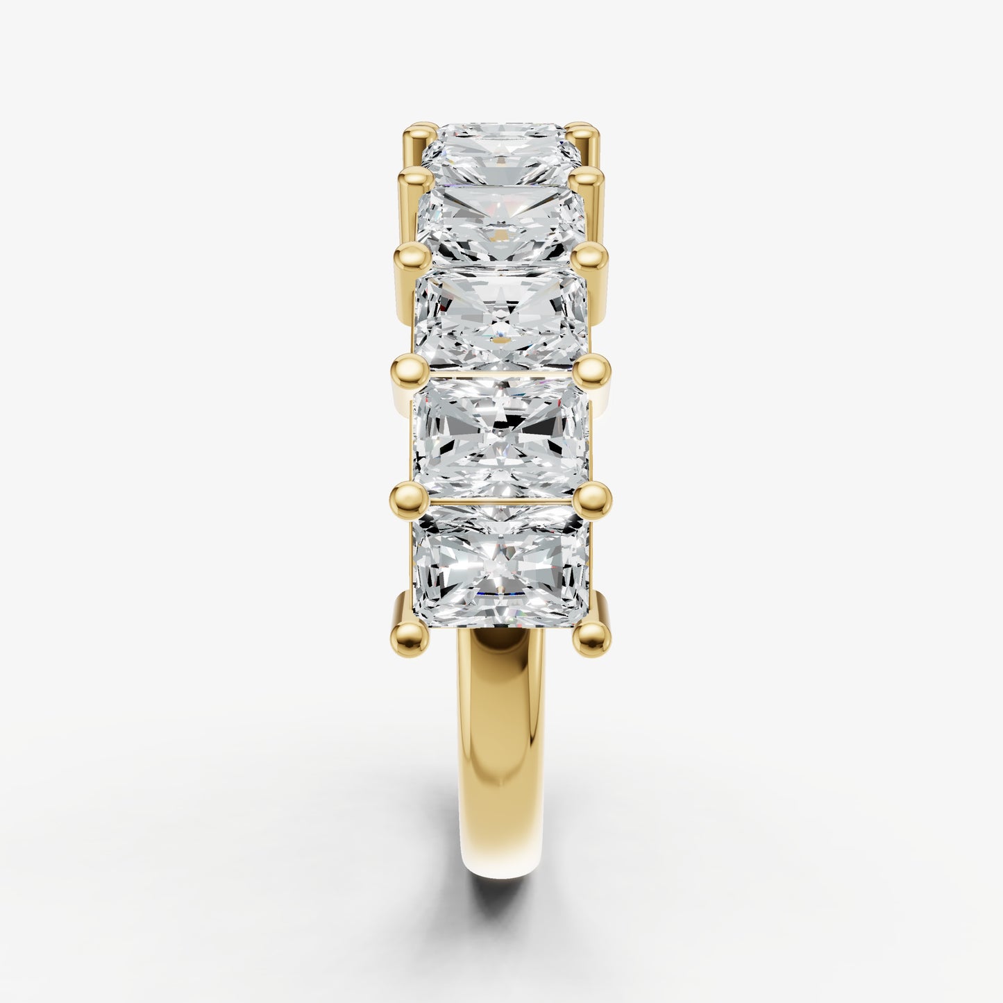 Radiant 15pt Prong Set Diamond Band