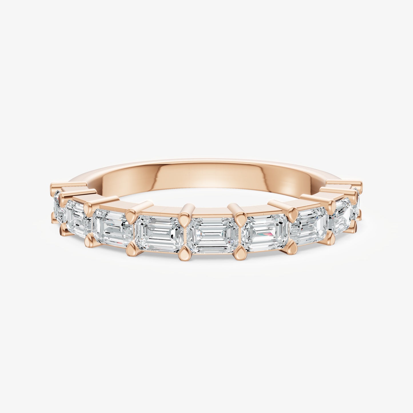 Prong Set East-West 0.10ct (10pt) Diamond Band