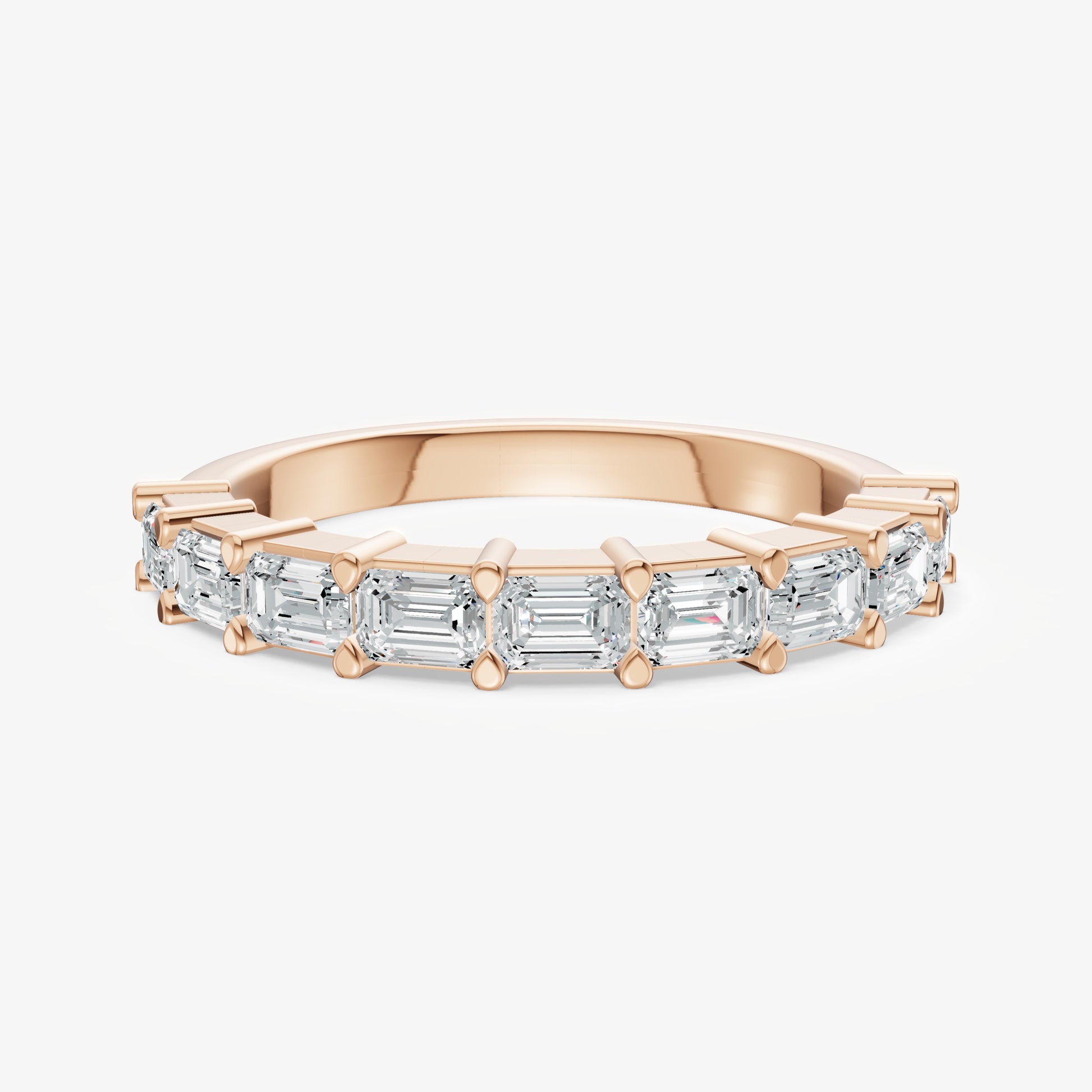 Prong Set East-West 0.10ct (10pt) Diamond Band