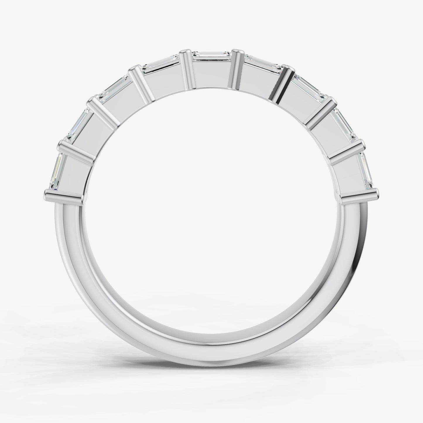 Prong Set East-West 0.10ct (10pt) Diamond Band
