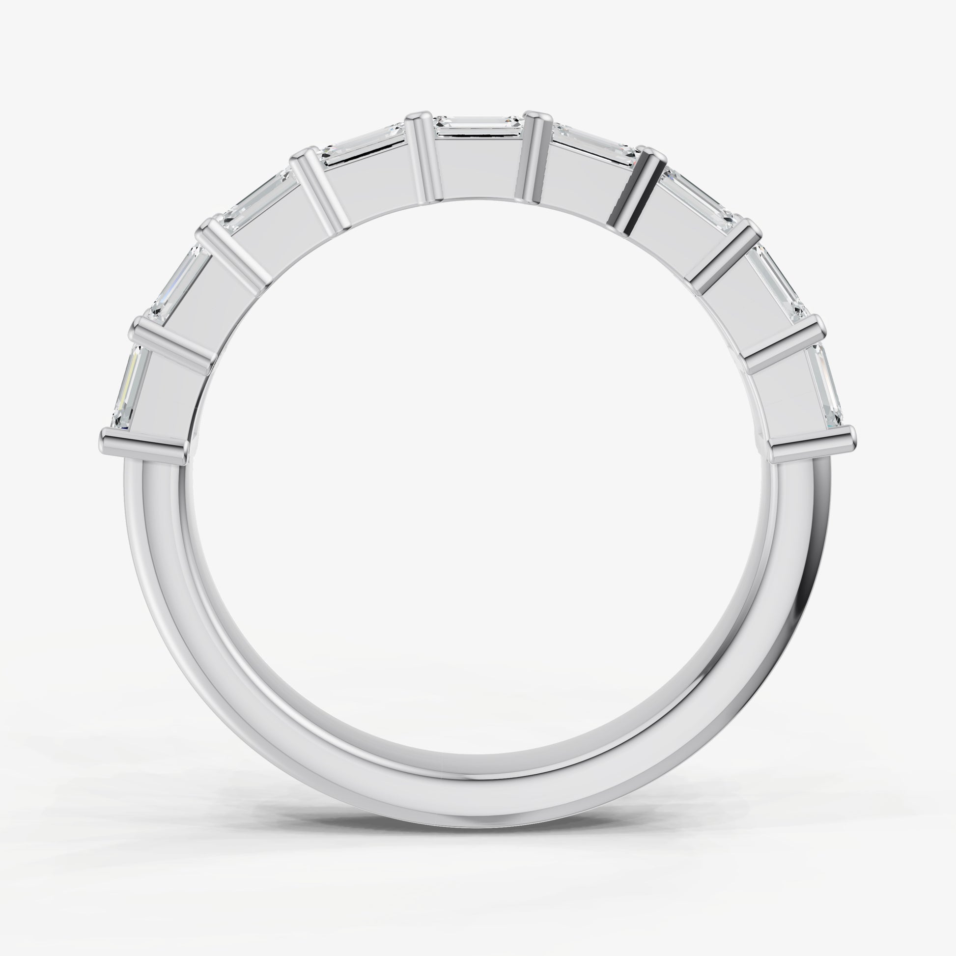 Prong Set East-West 0.10ct (10pt) Diamond Band