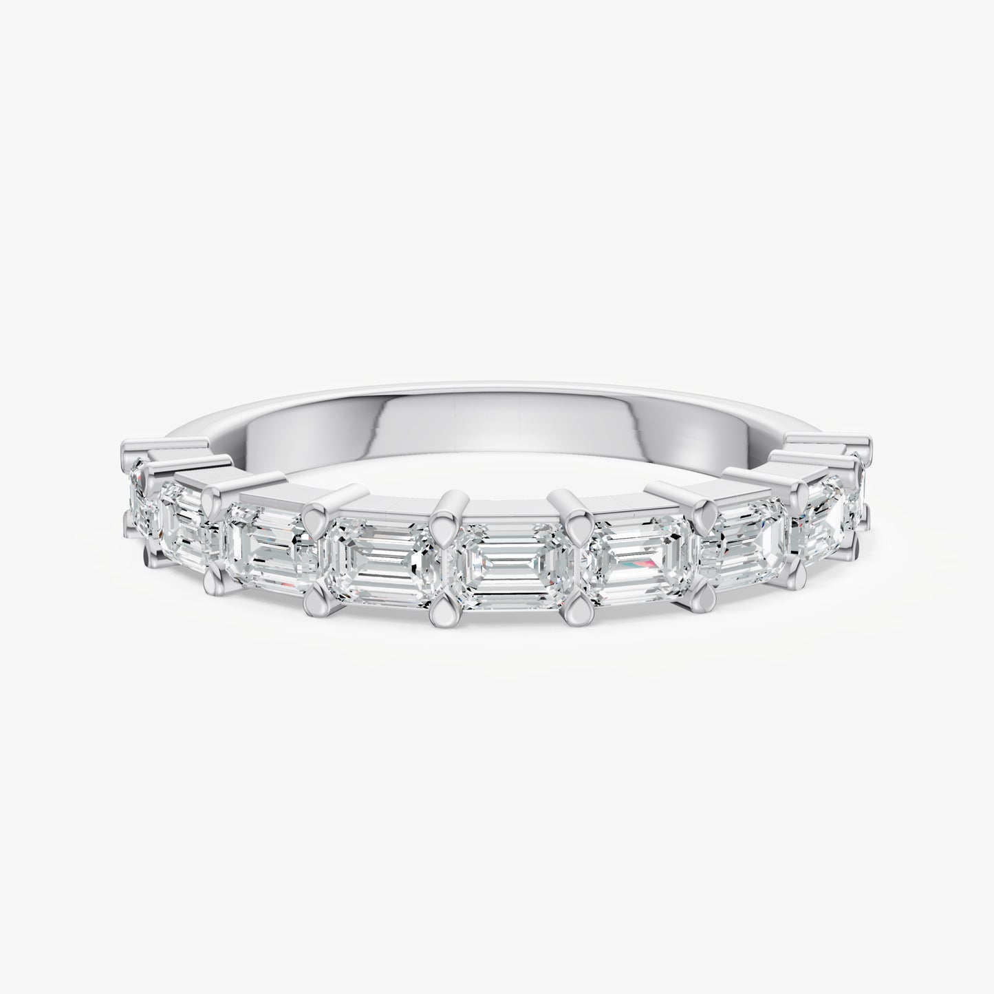 Prong Set East-West 0.10ct (10pt) Diamond Band
