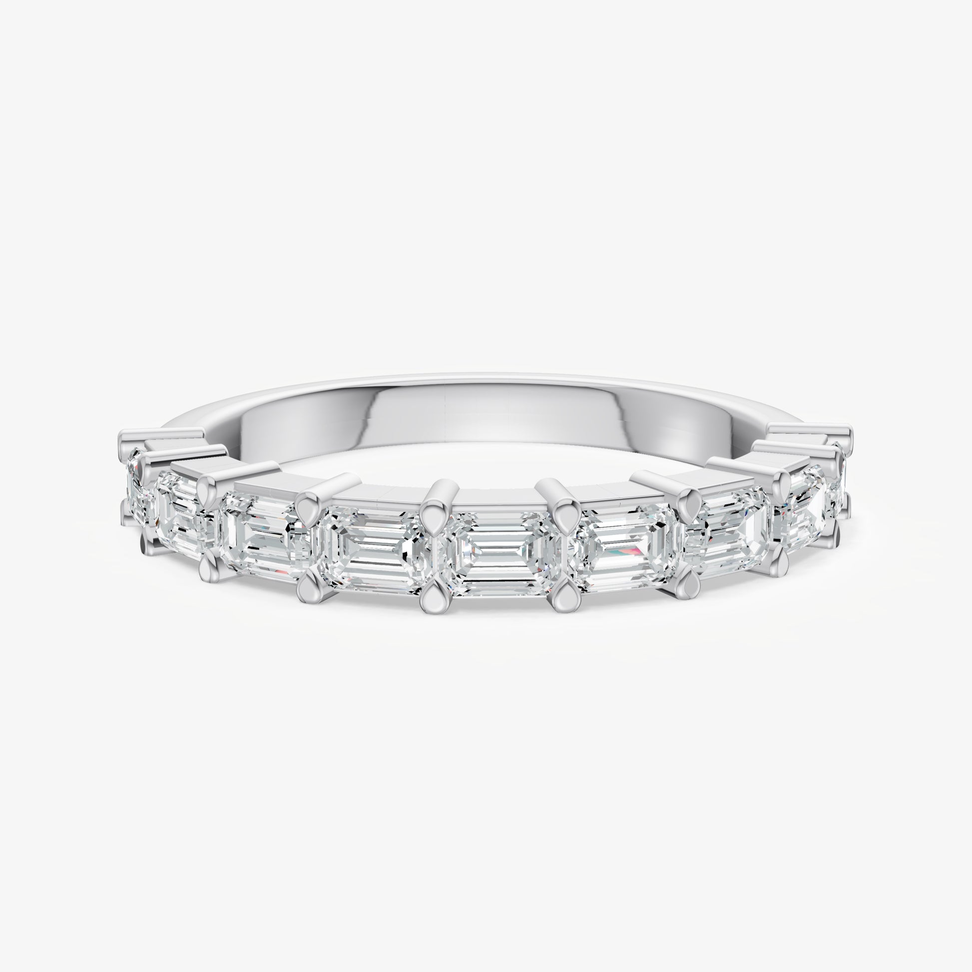 Prong Set East-West 0.10ct (10pt) Diamond Band