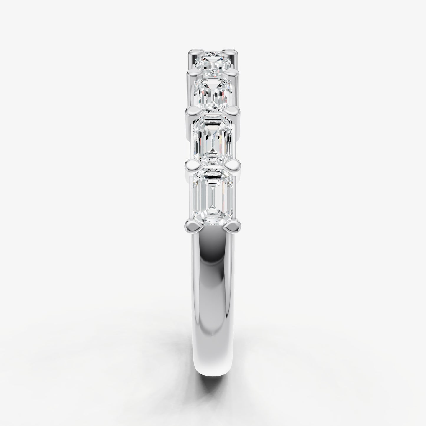 Prong Set East-West 0.10ct (10pt) Diamond Band