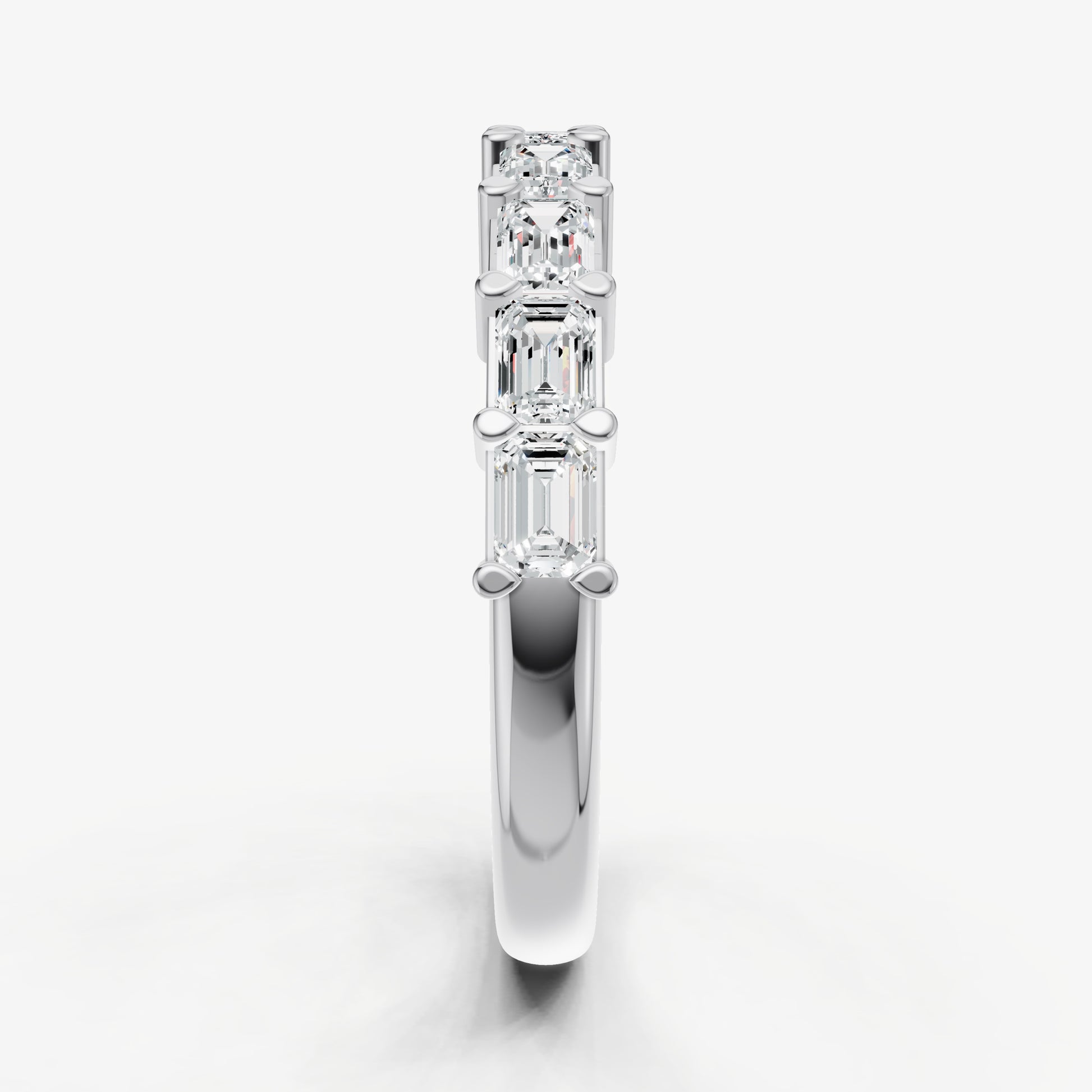 Prong Set East-West 0.10ct (10pt) Diamond Band