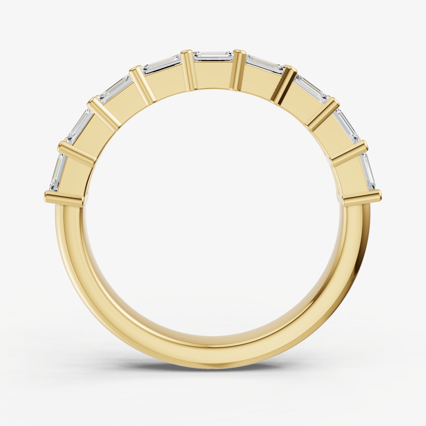Prong Set East-West 0.10ct (10pt) Diamond Band