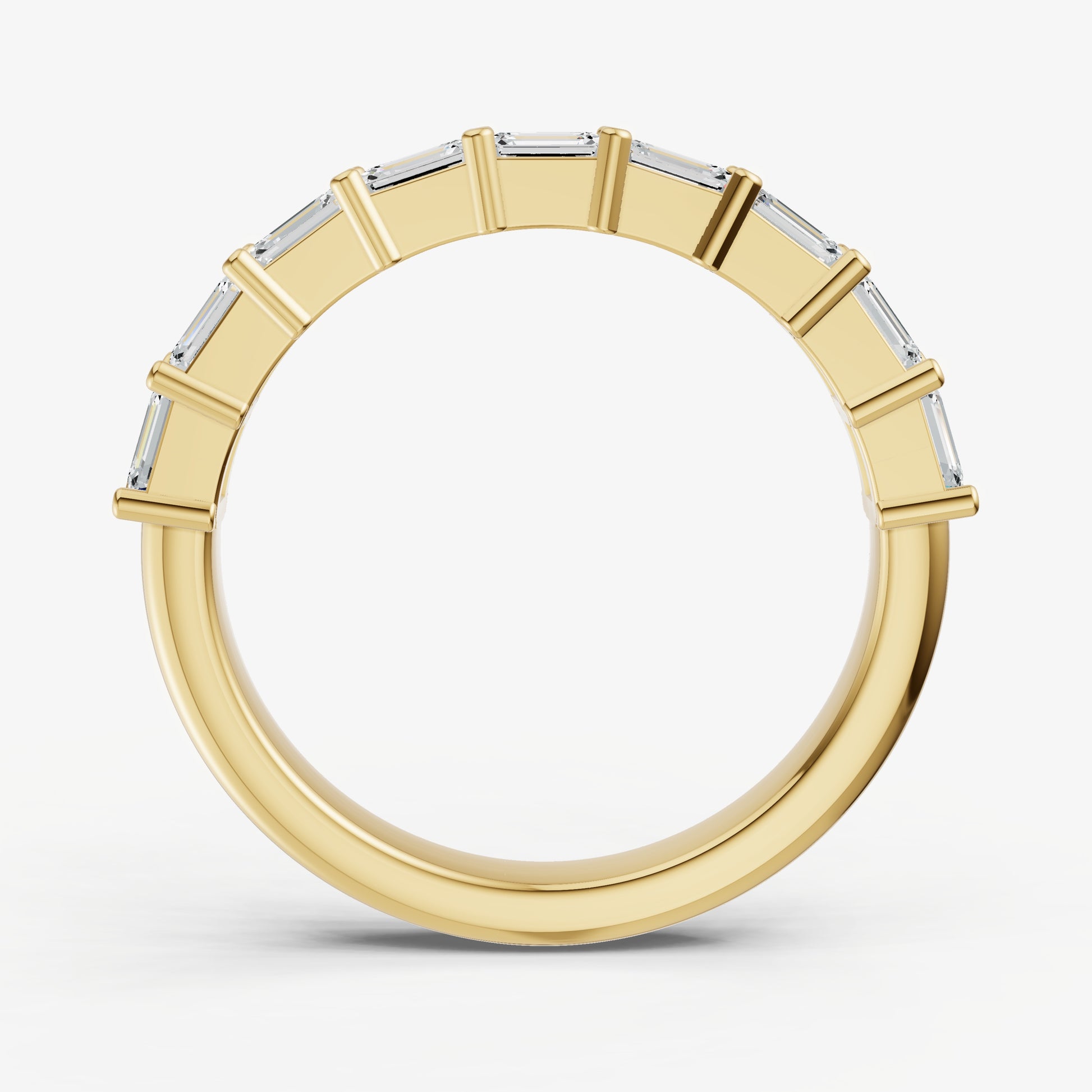 Prong Set East-West 0.10ct (10pt) Diamond Band