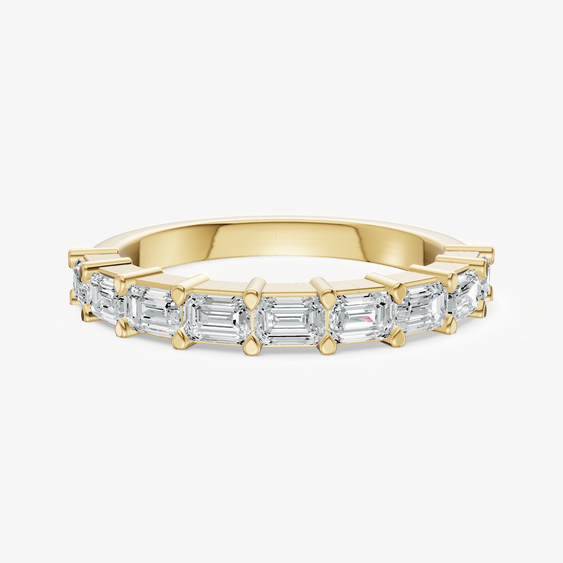 Prong Set East-West 0.10ct (10pt) Diamond Band