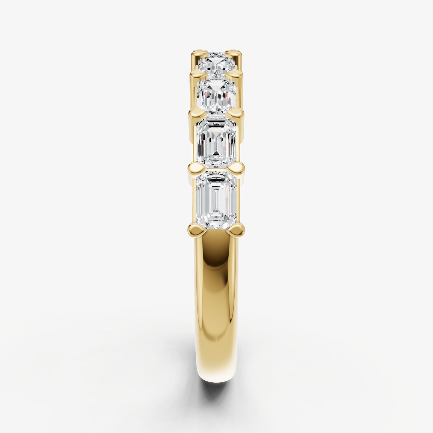 Prong Set East-West 0.10ct (10pt) Diamond Band