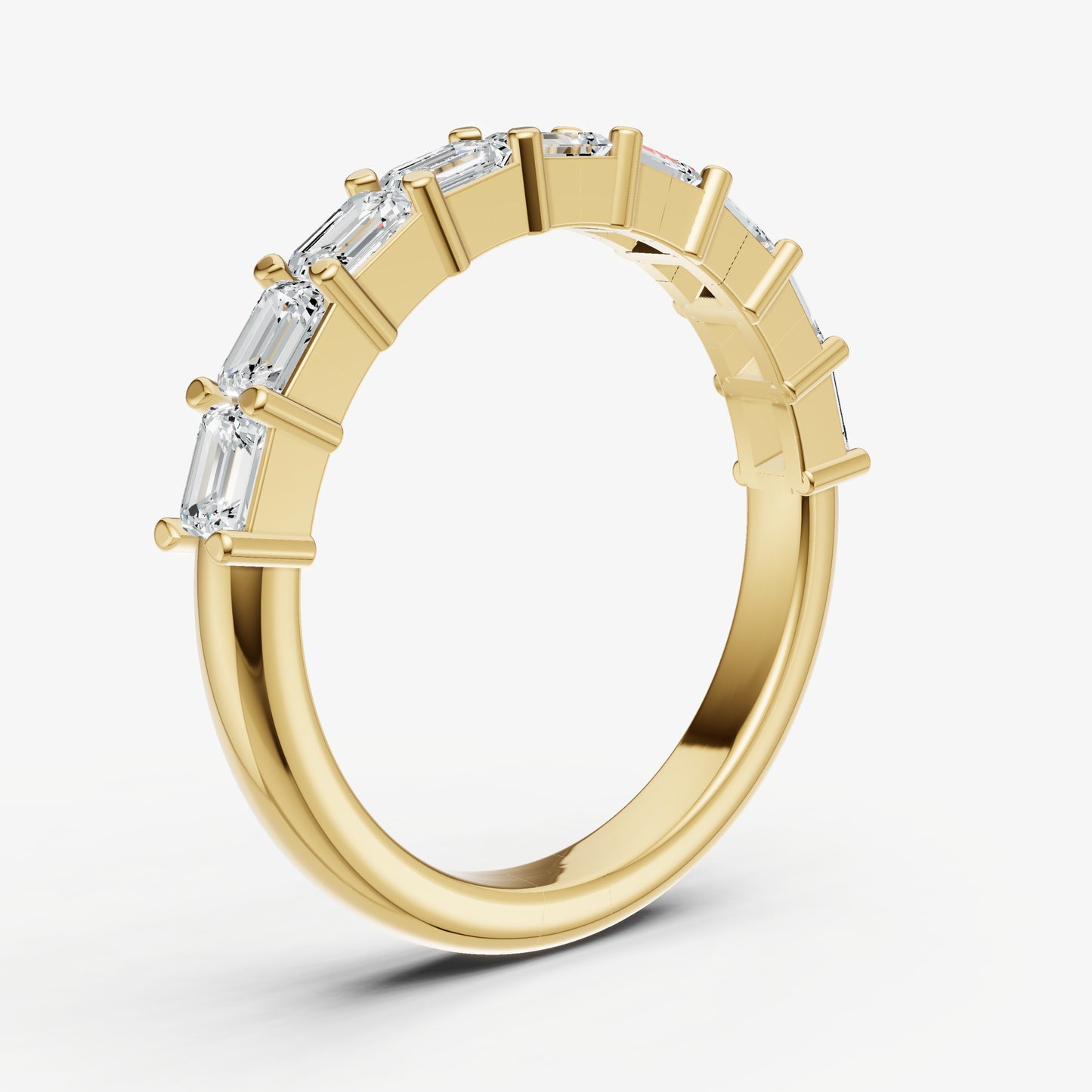 Prong Set East-West 0.10ct (10pt) Diamond Band
