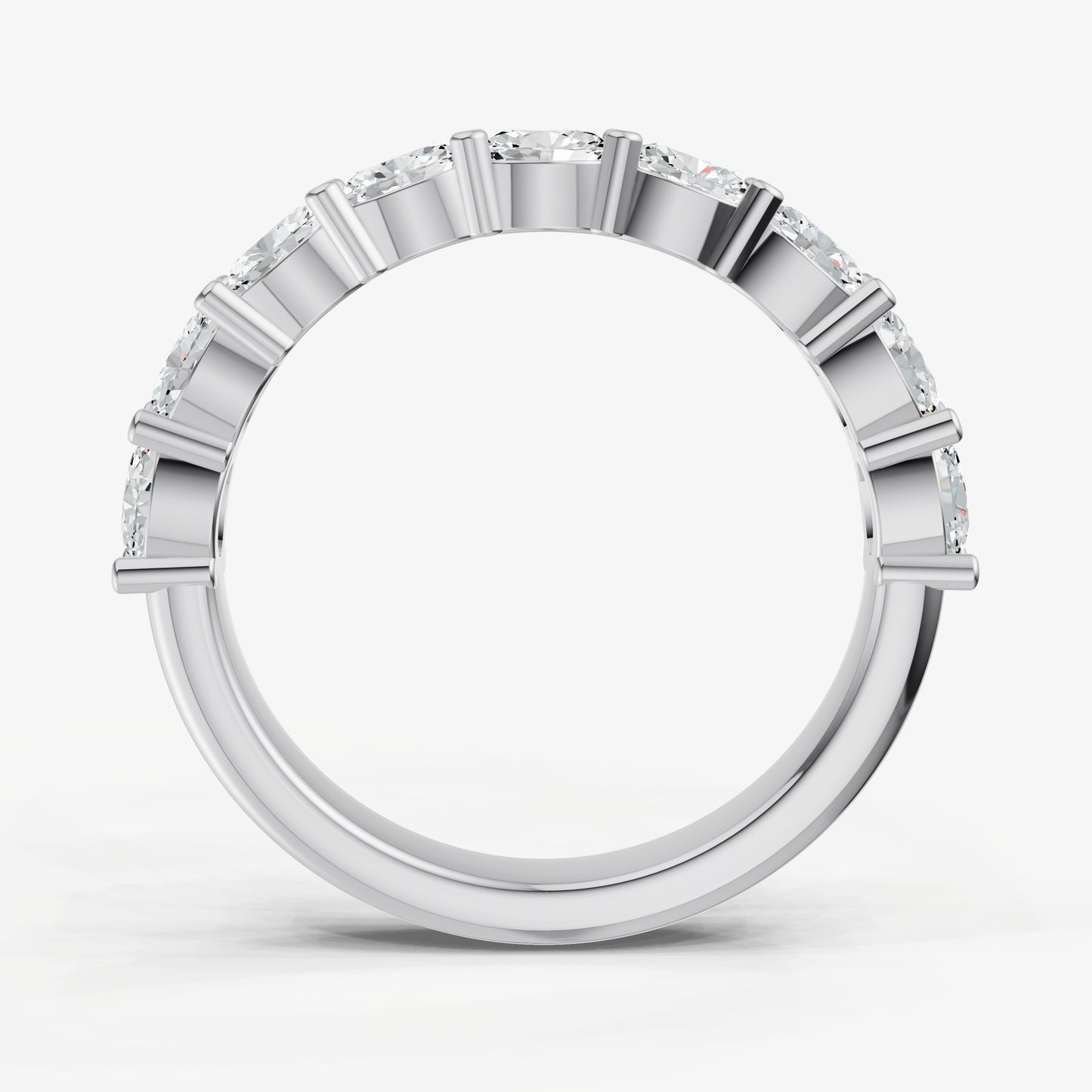 Prong Set East-West 0.10ct (10pt) Diamond Band