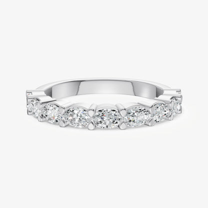 Prong Set East-West 0.10ct (10pt) Diamond Band