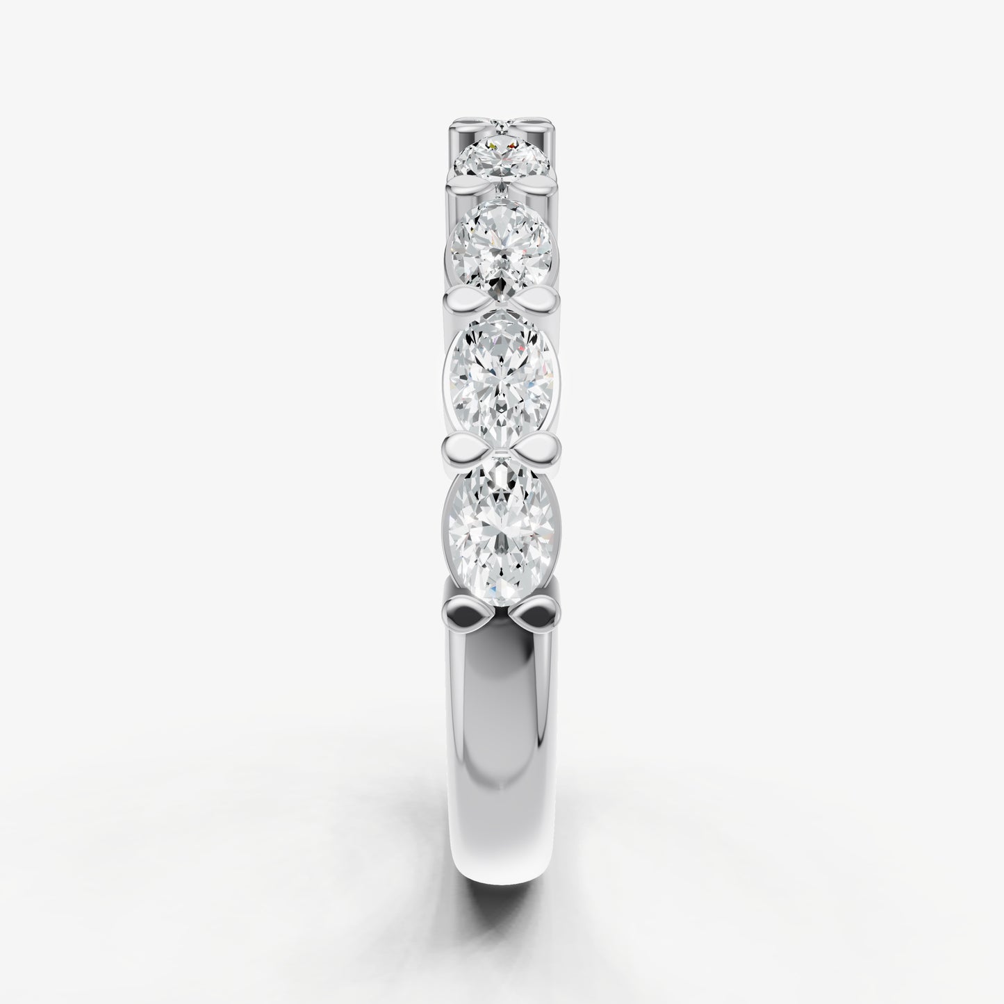 Prong Set East-West 0.10ct (10pt) Diamond Band