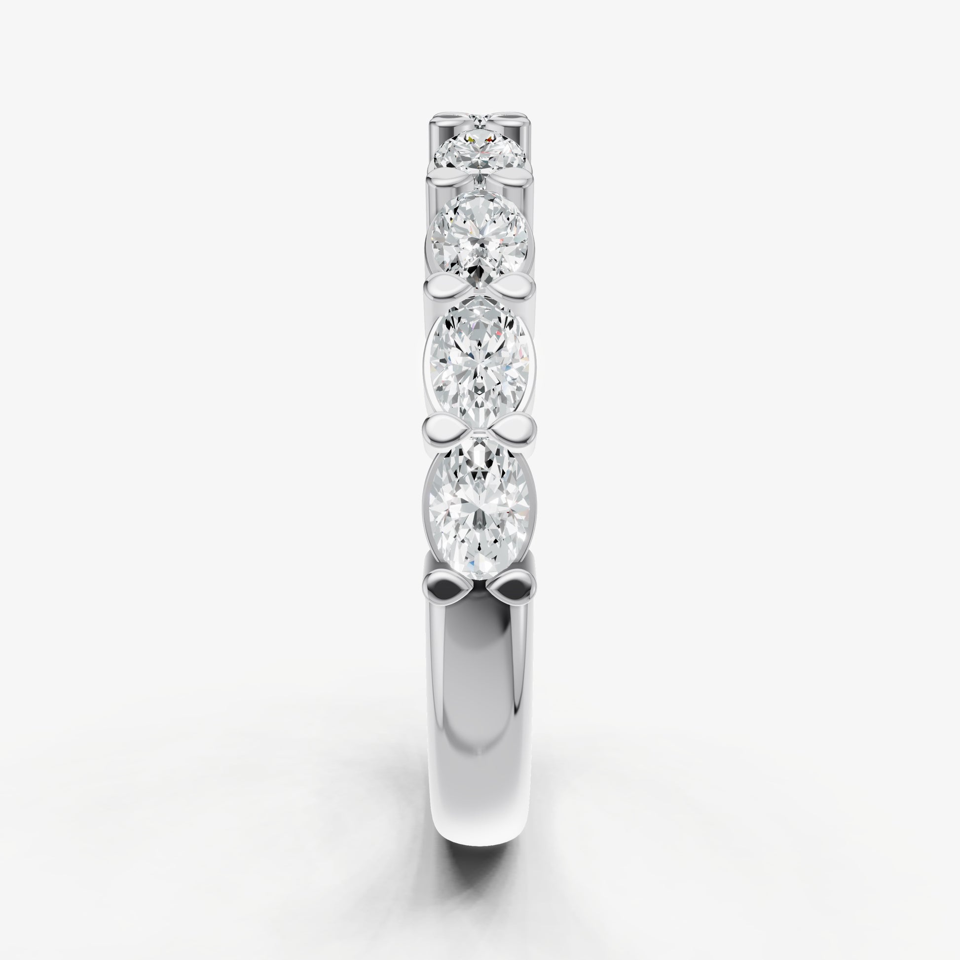 Prong Set East-West 0.10ct (10pt) Diamond Band