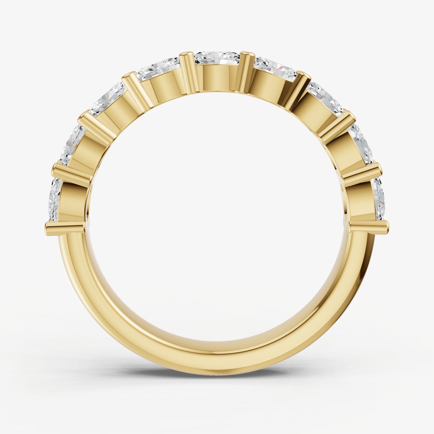 Prong Set East-West 0.10ct (10pt) Diamond Band