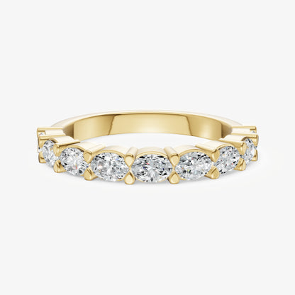 Prong Set East-West 0.10ct (10pt) Diamond Band