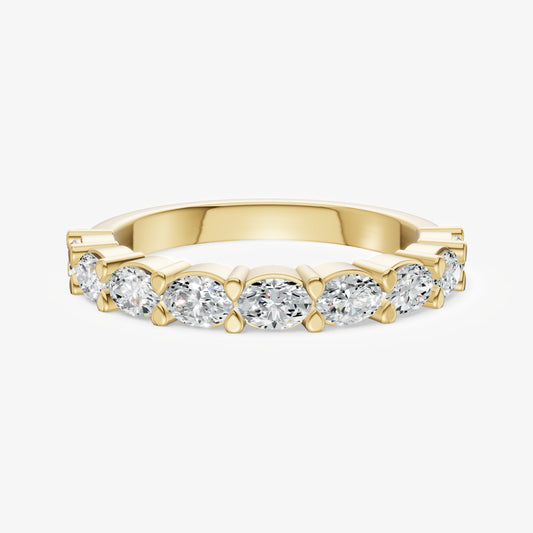 Prong Set East-West 0.10ct (10pt) Diamond Band