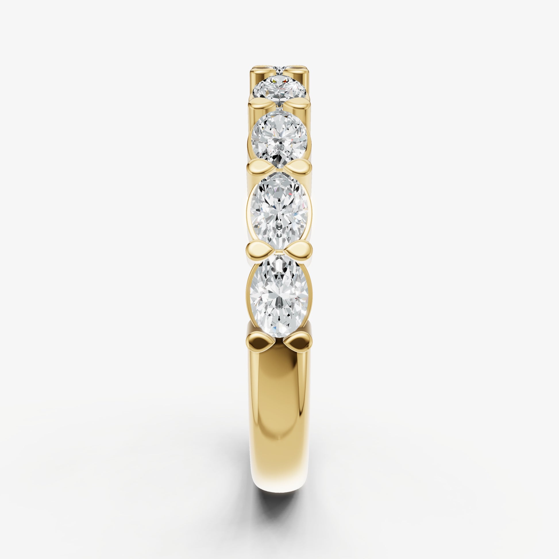 Prong Set East-West 0.10ct (10pt) Diamond Band