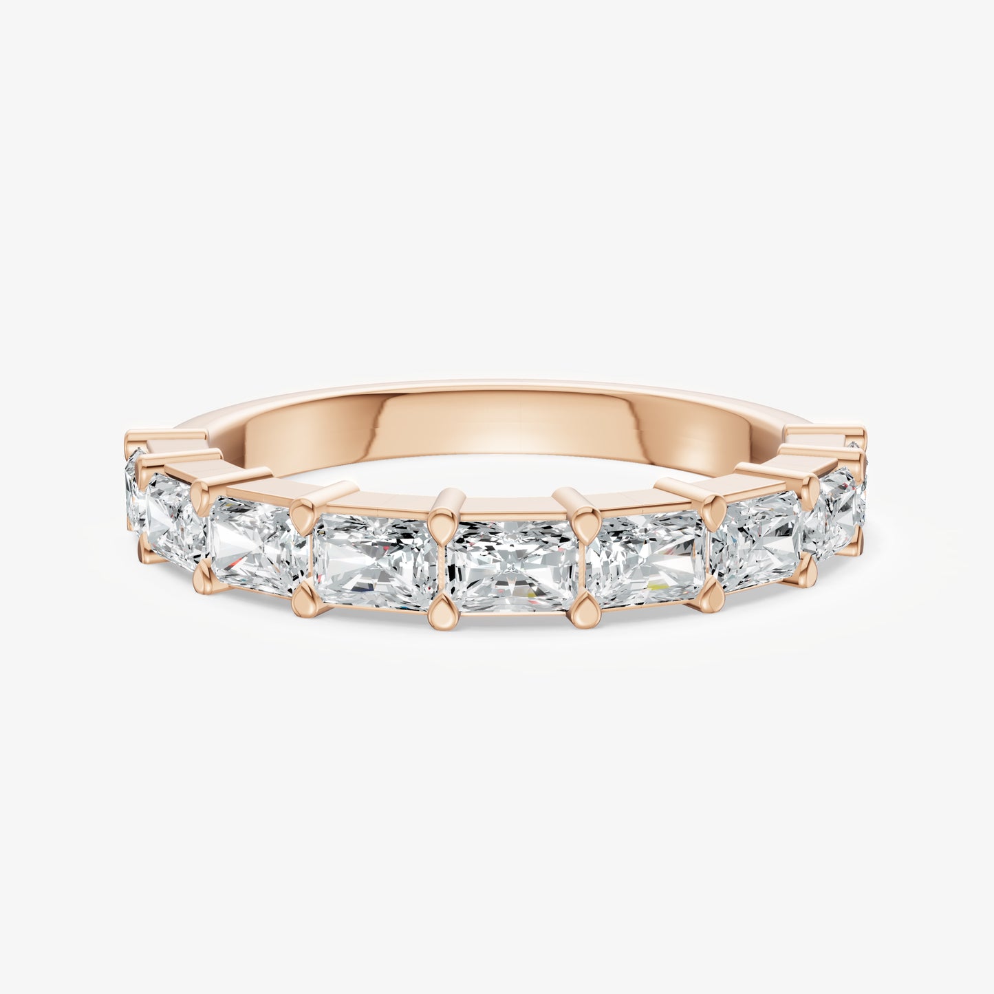 Prong Set East-West 0.10ct (10pt) Diamond Band