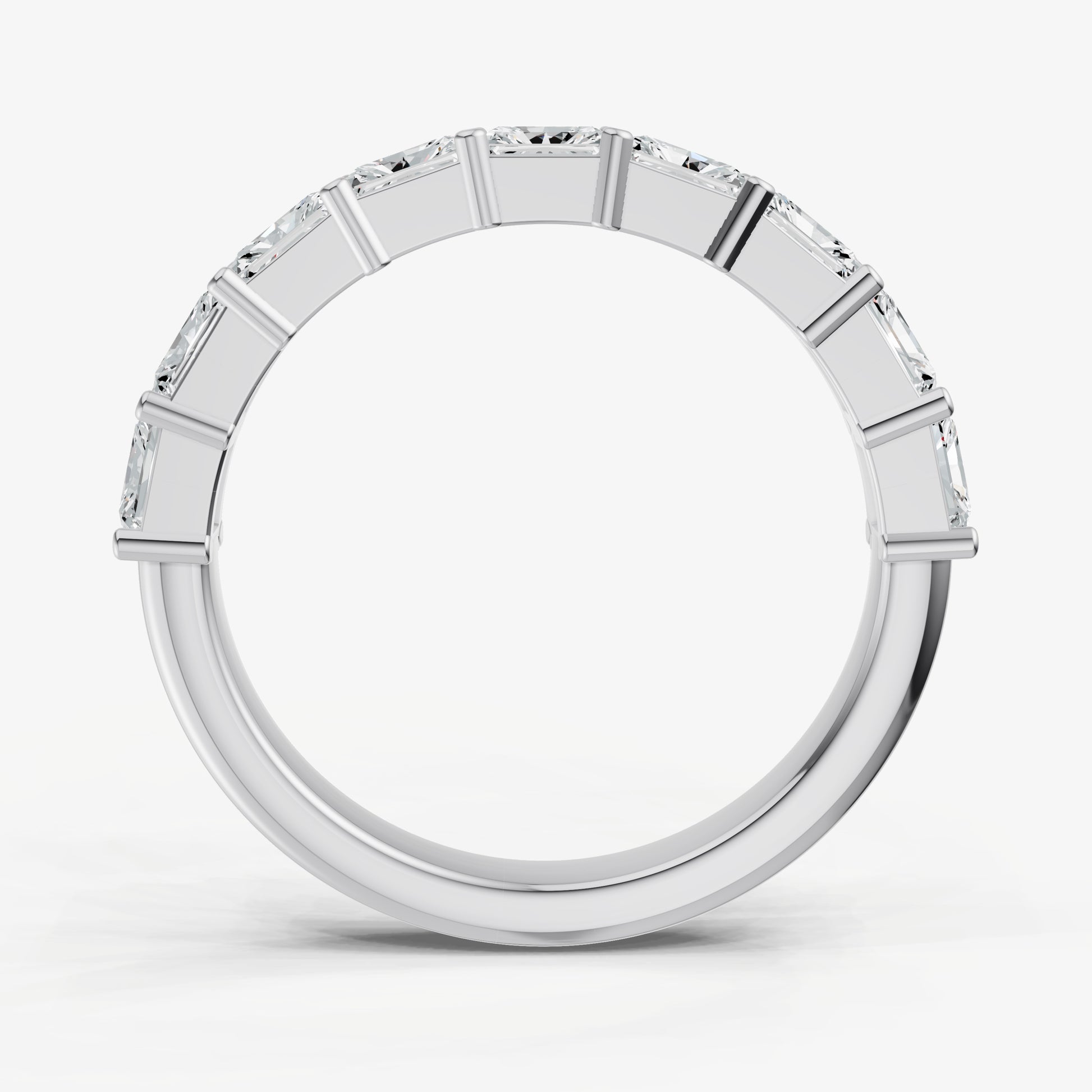 Prong Set East-West 0.10ct (10pt) Diamond Band