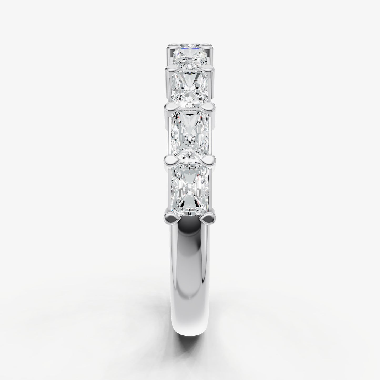Prong Set East-West 0.10ct (10pt) Diamond Band