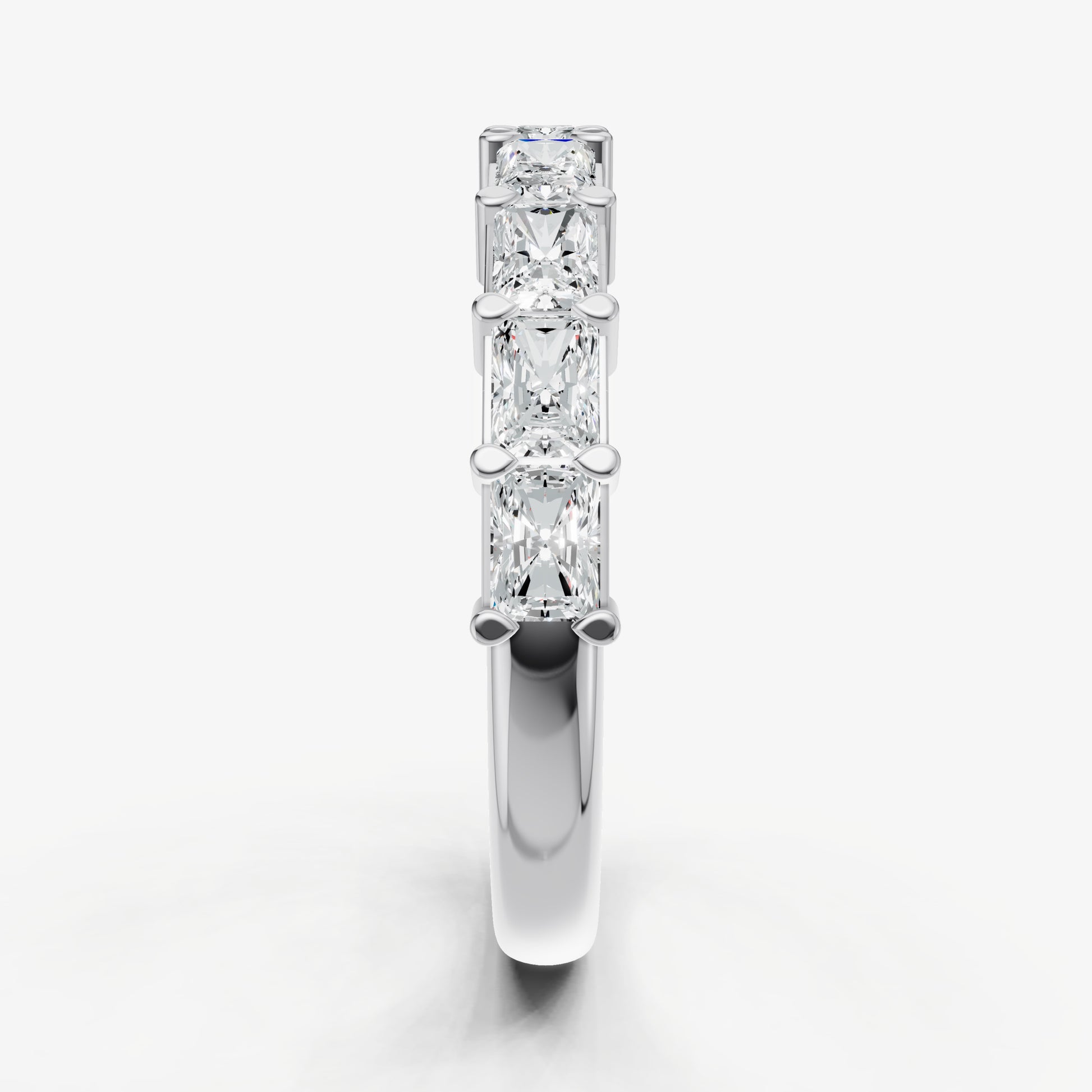 Prong Set East-West 0.10ct (10pt) Diamond Band