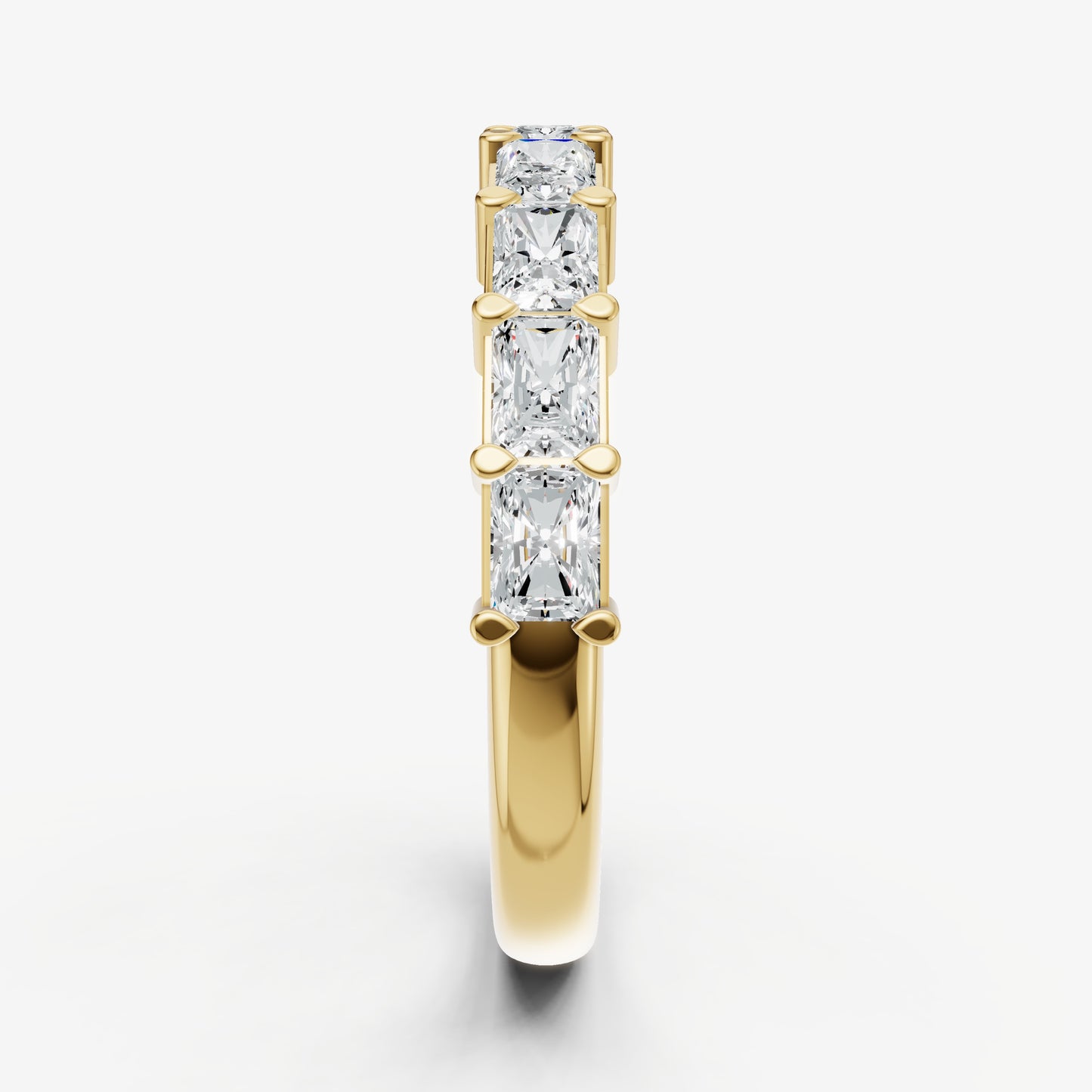 Prong Set East-West 0.10ct (10pt) Diamond Band