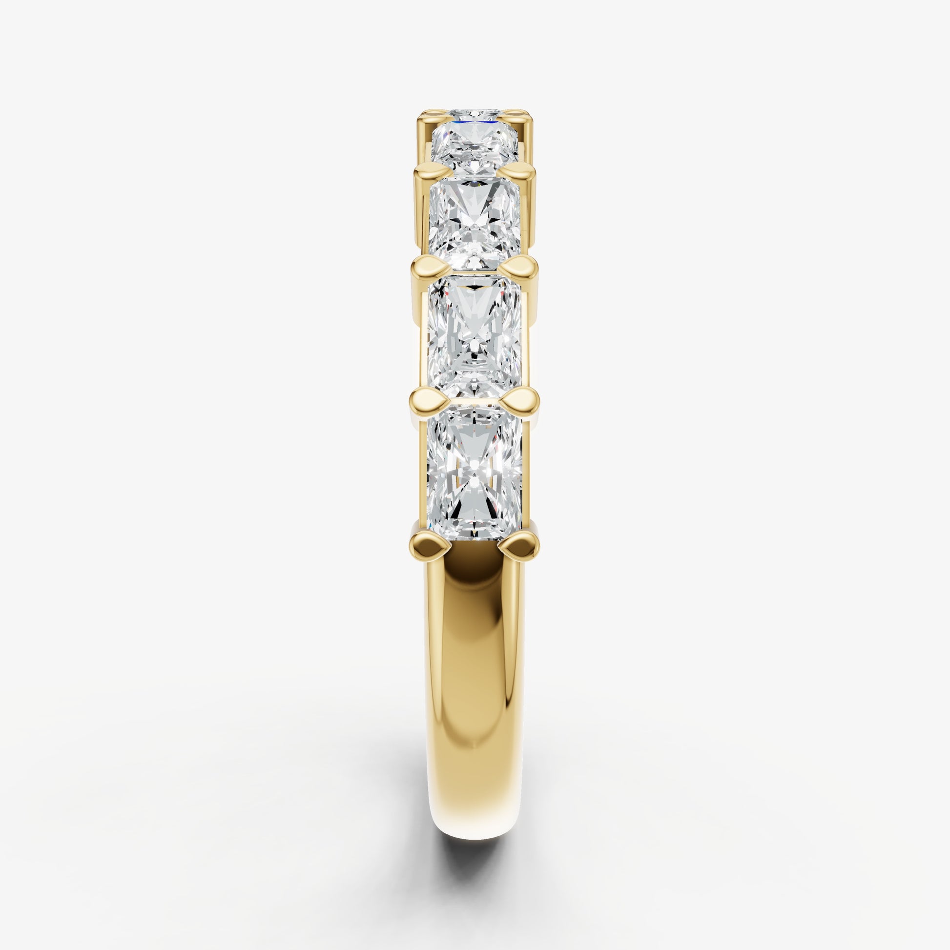 Prong Set East-West 0.10ct (10pt) Diamond Band