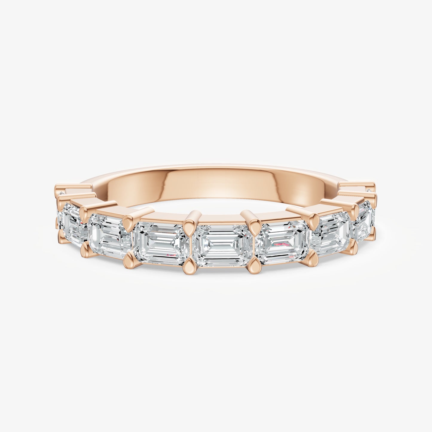 Prong Set East-West 0.15ct (15pt) Diamond Band