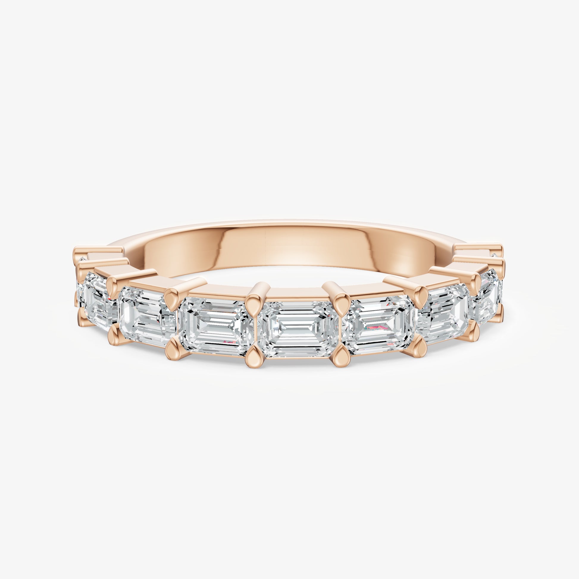 Prong Set East-West 0.15ct (15pt) Diamond Band