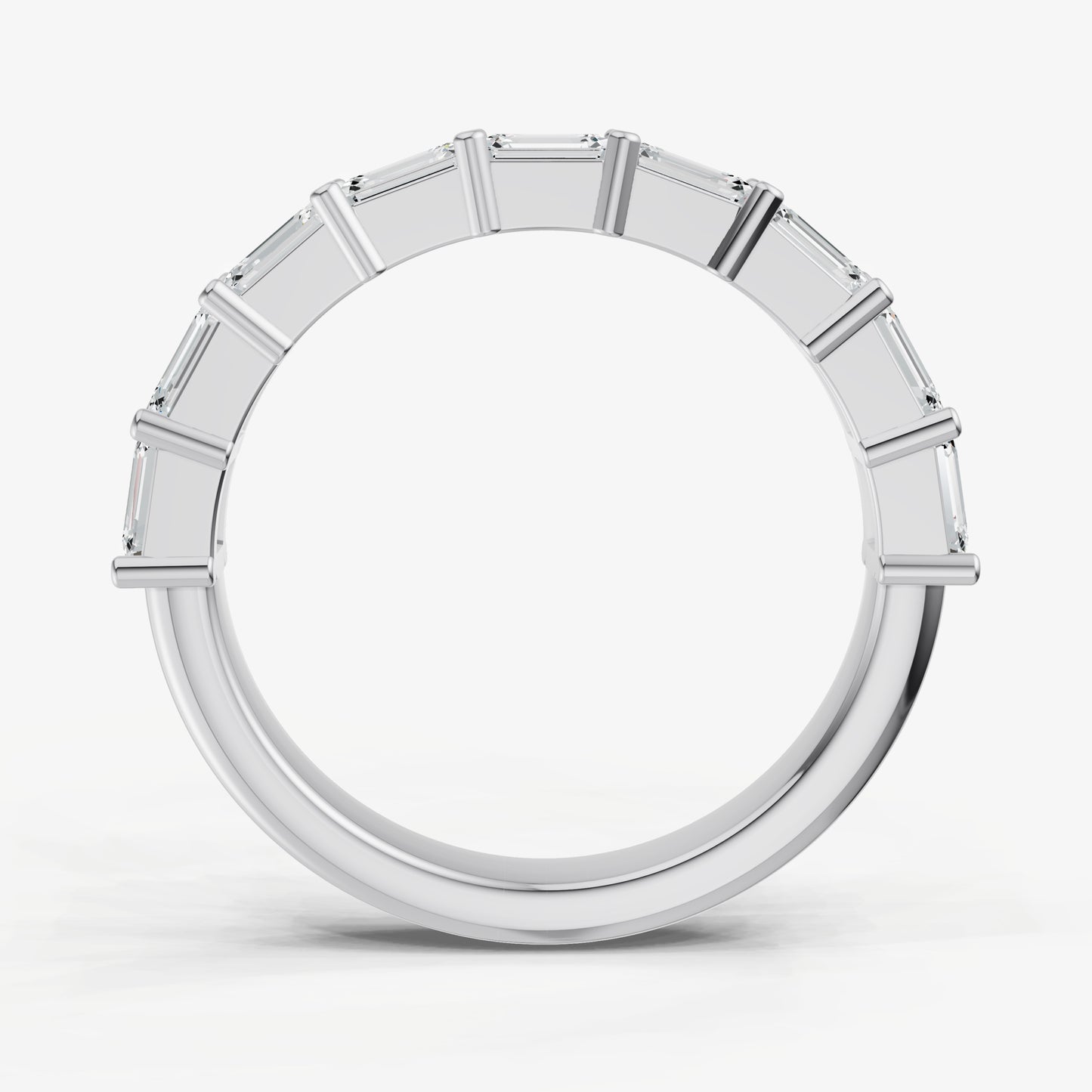 Prong Set East-West 0.15ct (15pt) Diamond Band
