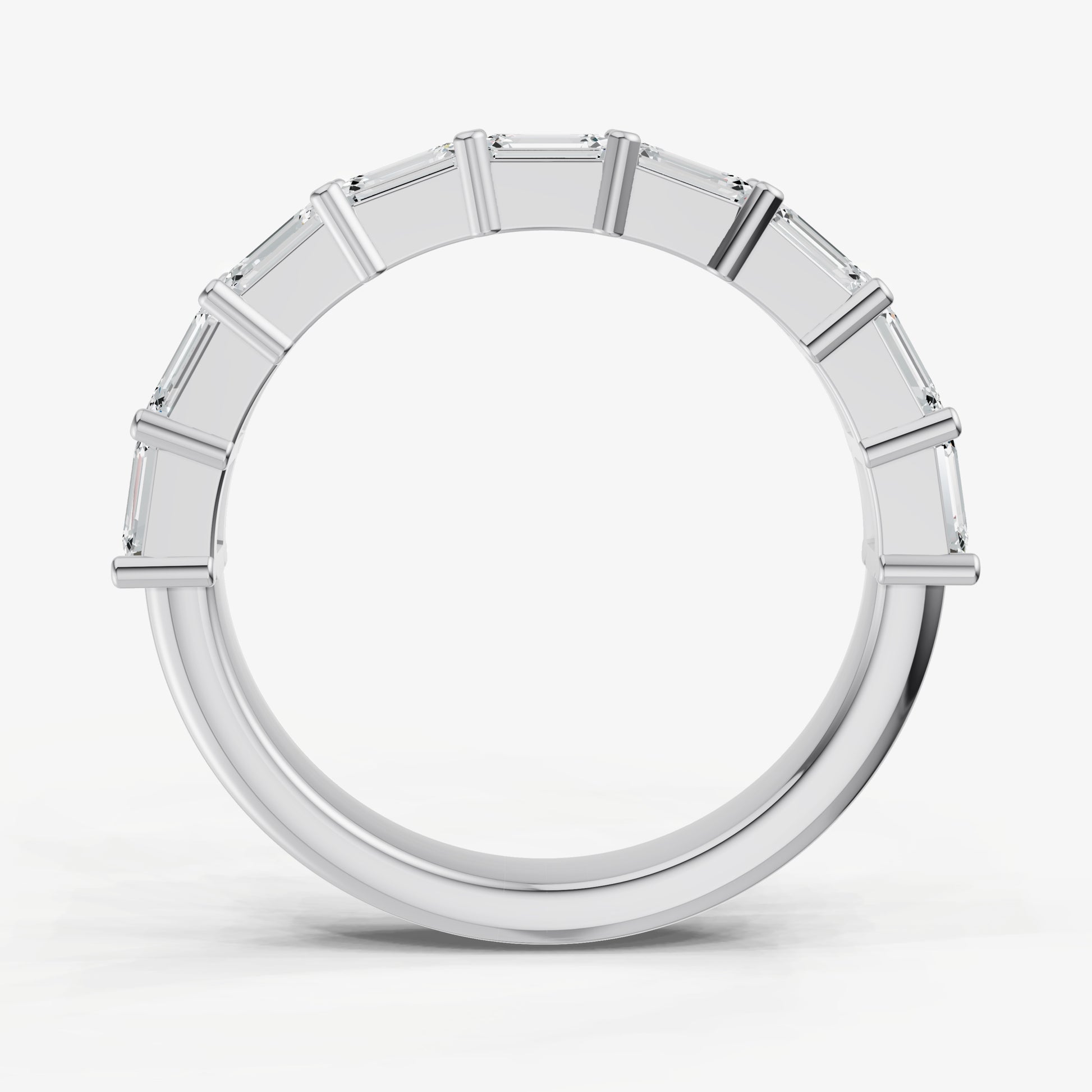 Prong Set East-West 0.15ct (15pt) Diamond Band