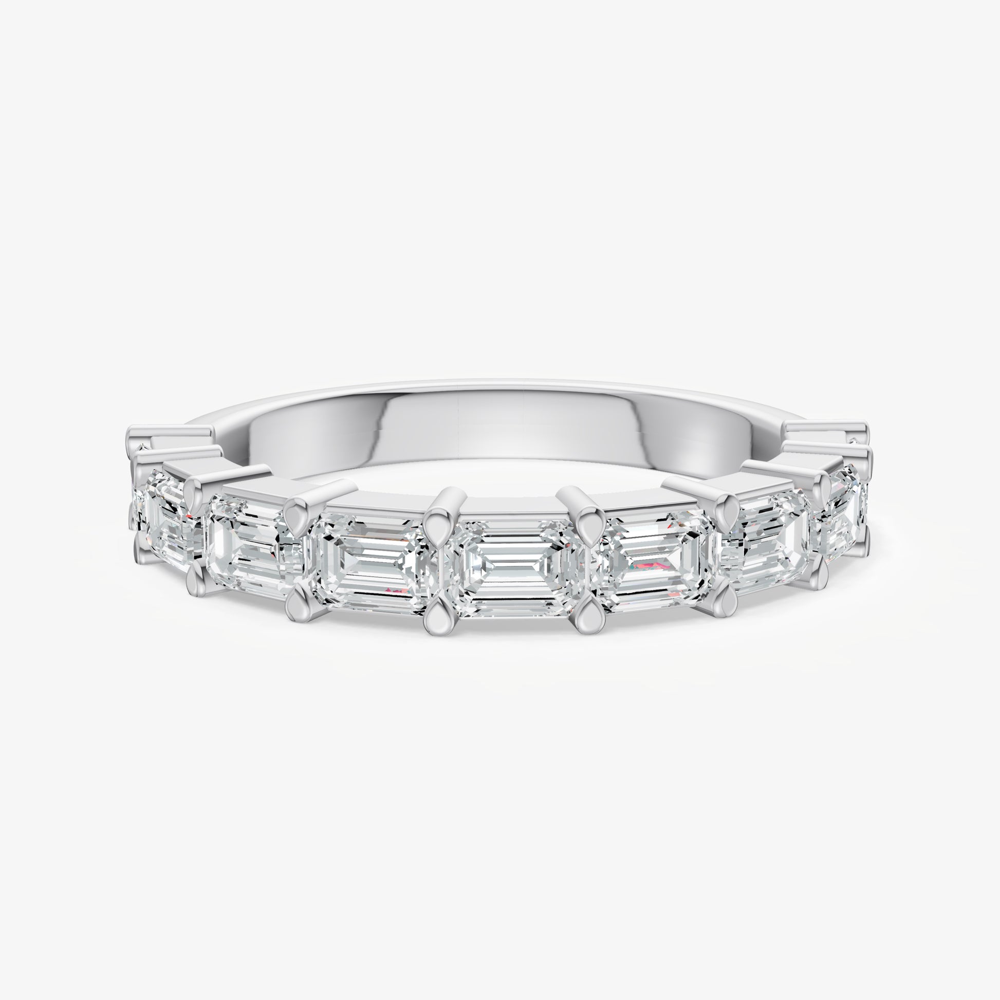 Prong Set East-West 0.15ct (15pt) Diamond Band