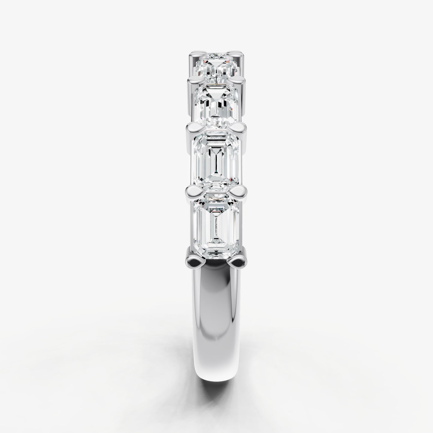 Prong Set East-West 0.15ct (15pt) Diamond Band