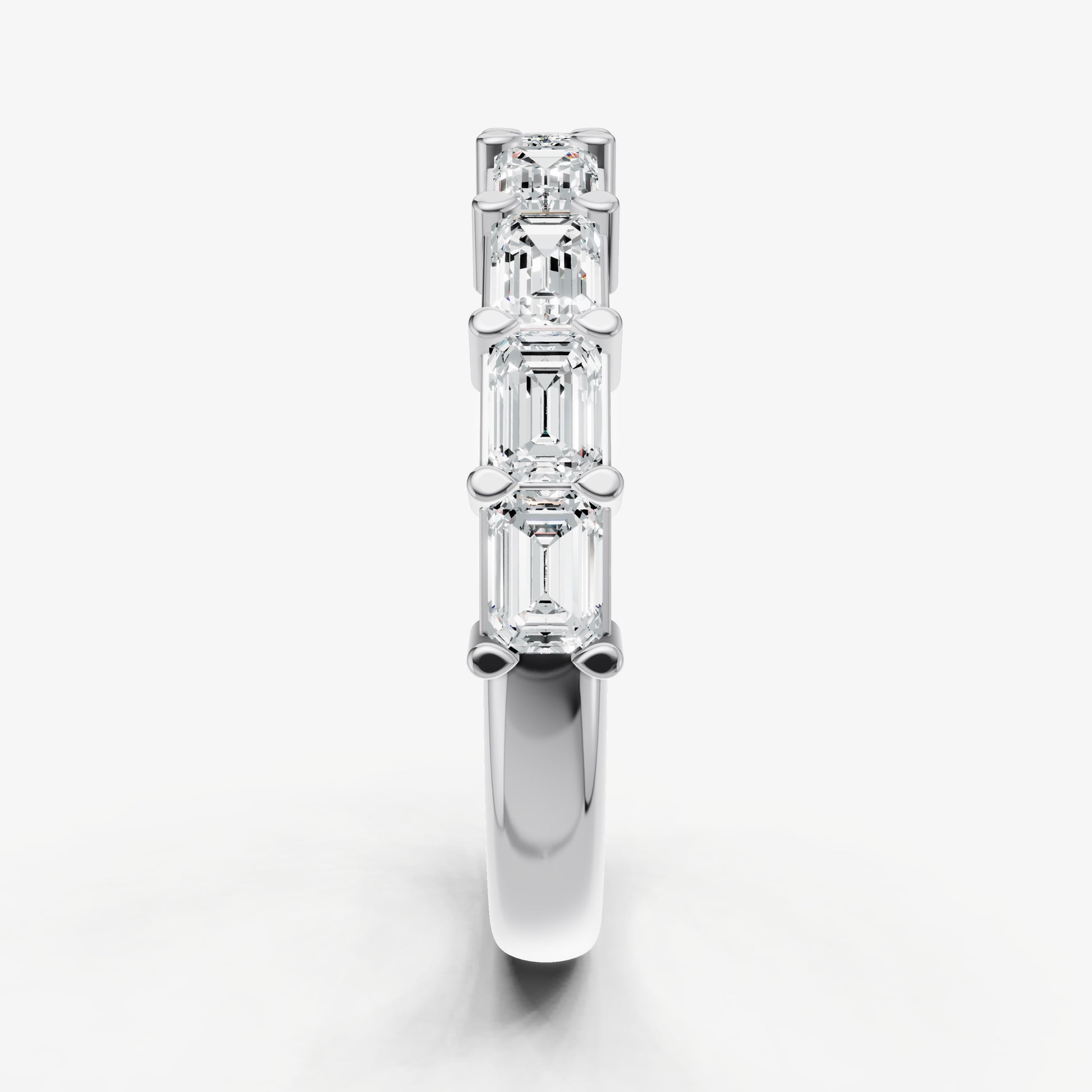 Prong Set East-West 0.15ct (15pt) Diamond Band