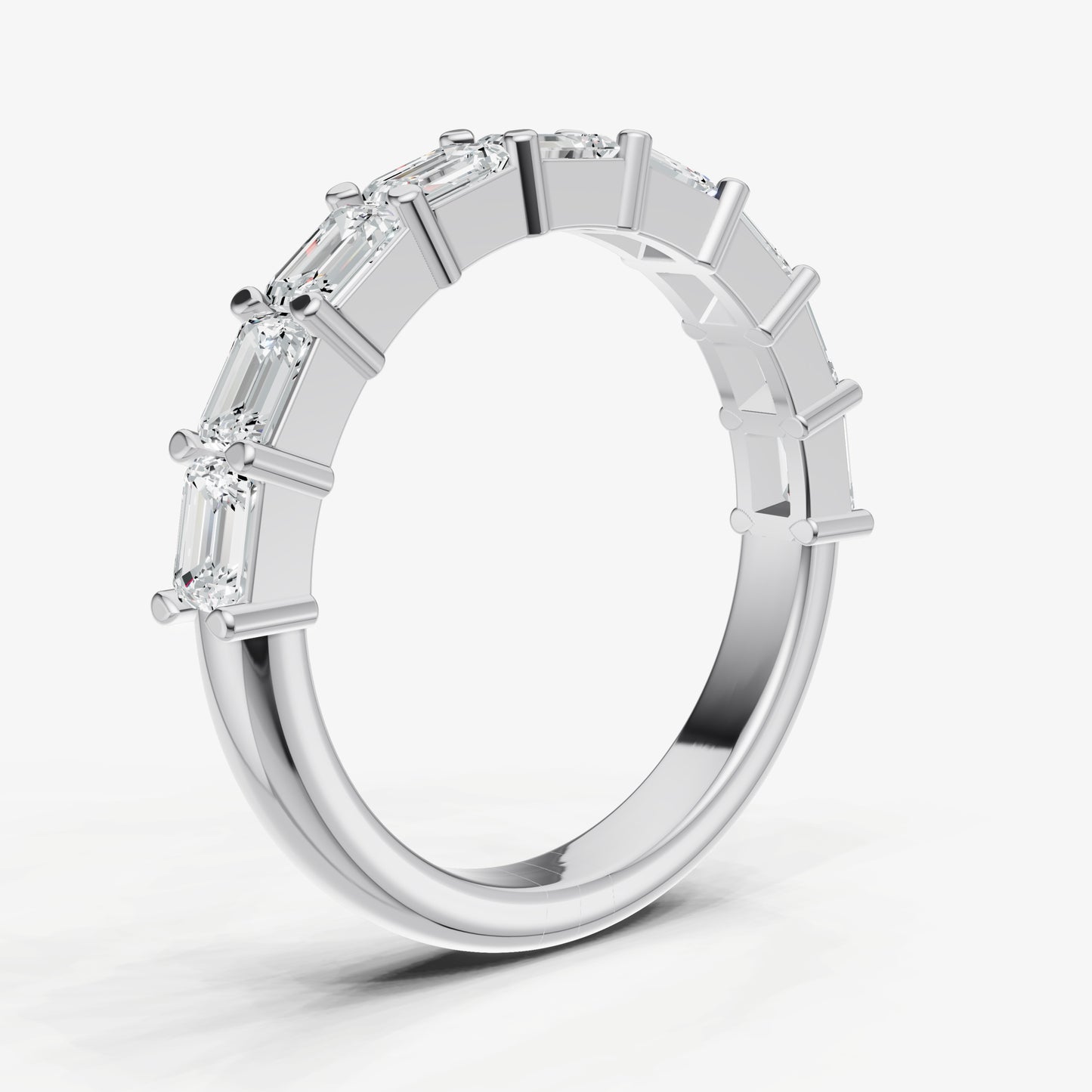 Prong Set East-West 0.15ct (15pt) Diamond Band
