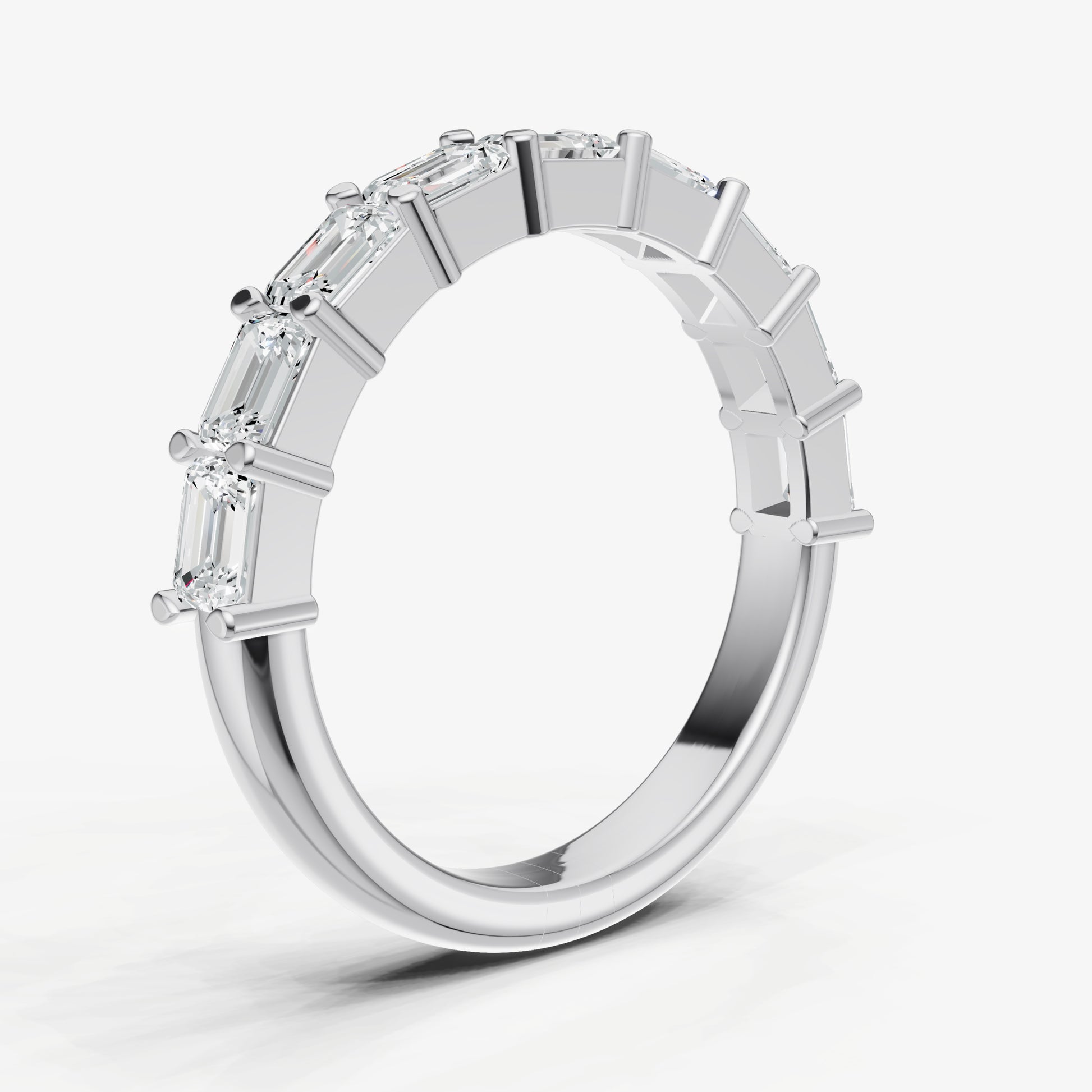 Prong Set East-West 0.15ct (15pt) Diamond Band
