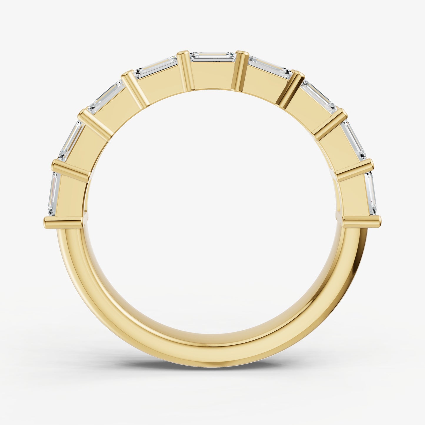 Prong Set East-West 0.15ct (15pt) Diamond Band