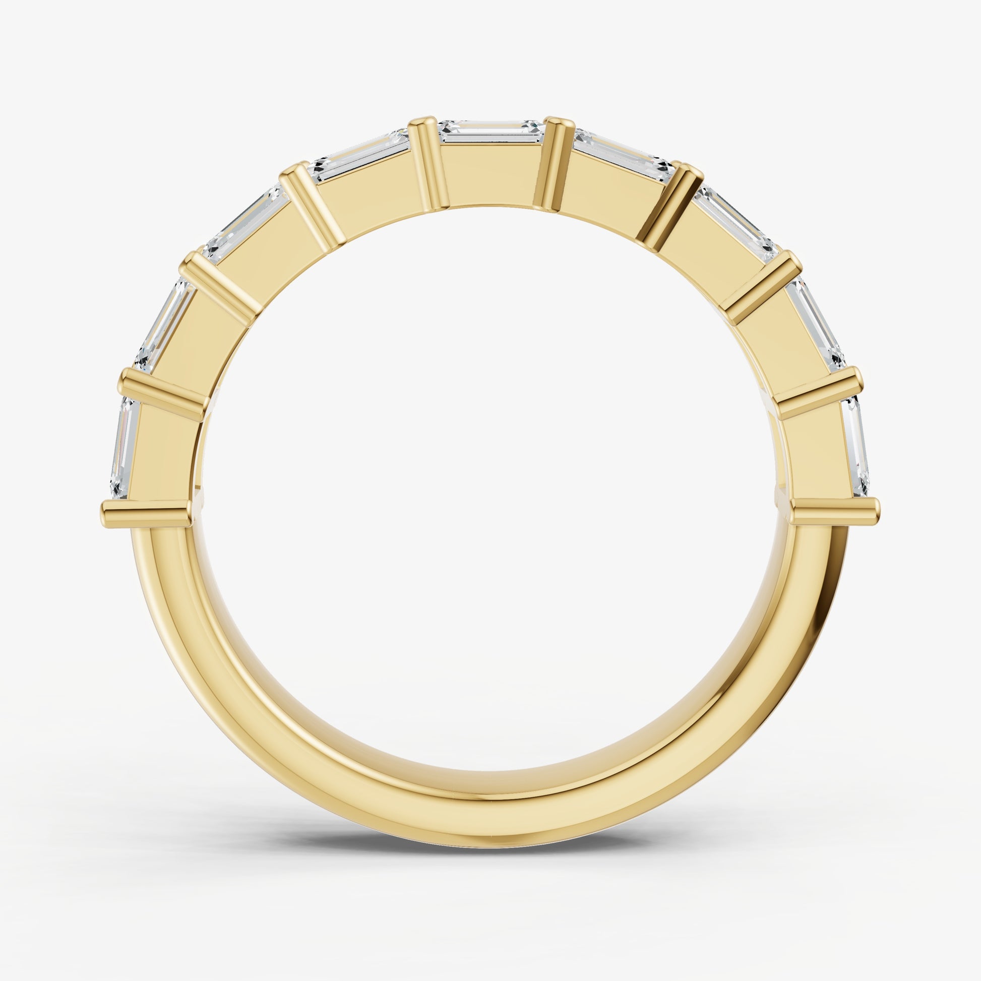 Prong Set East-West 0.15ct (15pt) Diamond Band