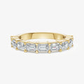 East-West Set Emerald 15pt Diamond Band