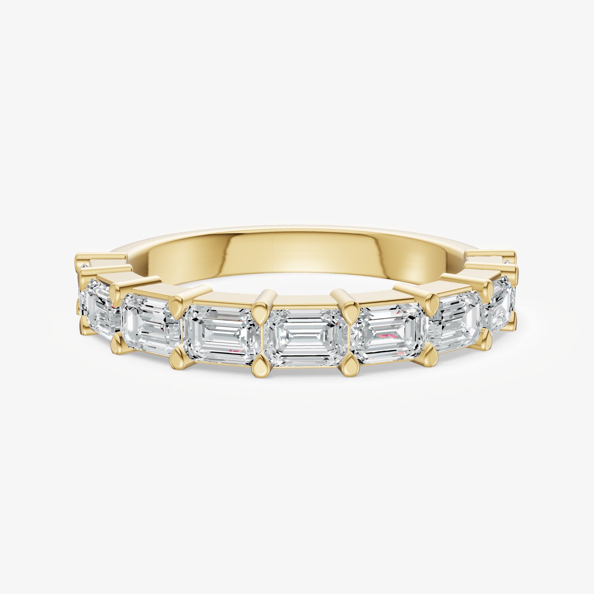 Prong Set East-West 0.15ct (15pt) Diamond Band