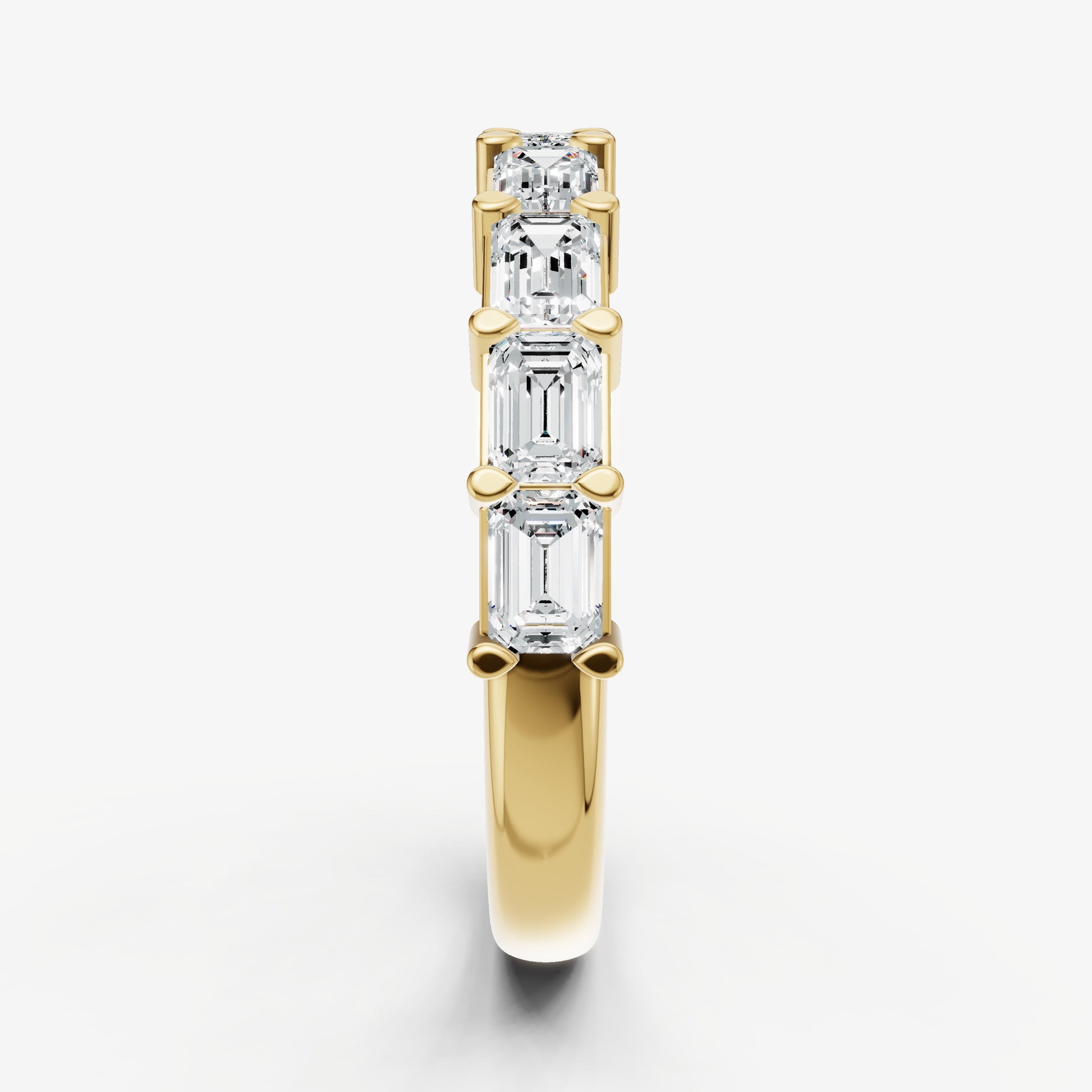 Prong Set East-West 0.15ct (15pt) Diamond Band