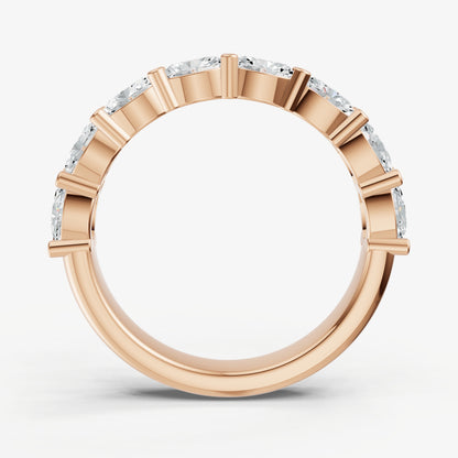 East-West Set Oval 15pt Diamond Band