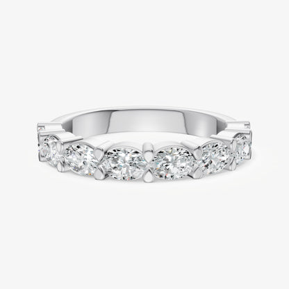 Prong Set East-West 0.15ct (15pt) Diamond Band