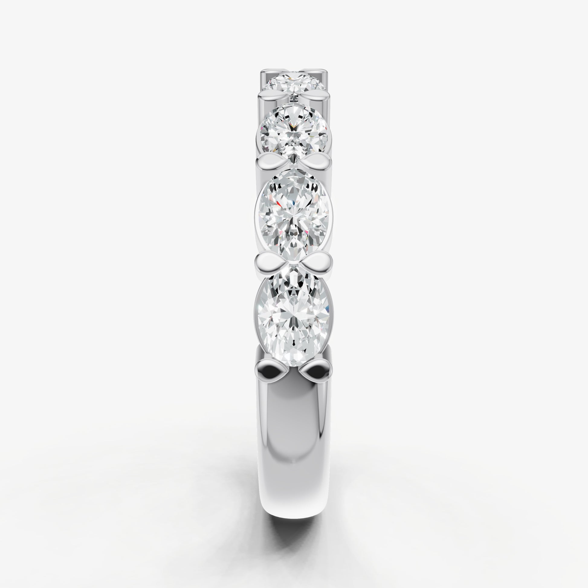 Prong Set East-West 0.15ct (15pt) Diamond Band