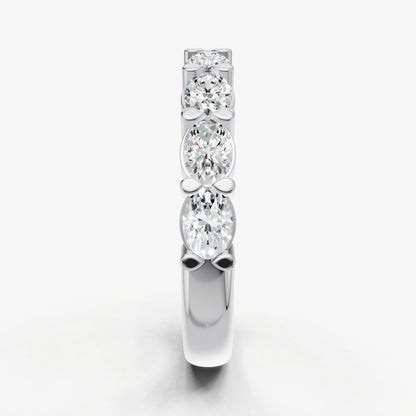 Prong Set East-West 0.15ct (15pt) Diamond Band