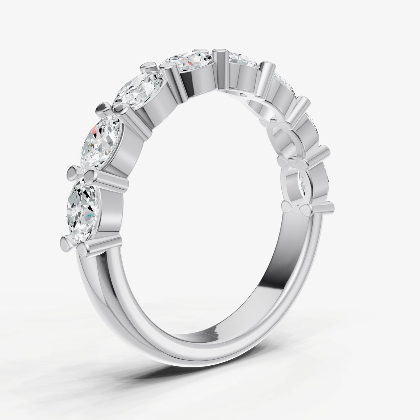 Prong Set East-West 0.15ct (15pt) Diamond Band